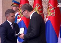 Со златен медал одликуван Далибор Китановиќ од претседателот на Србија