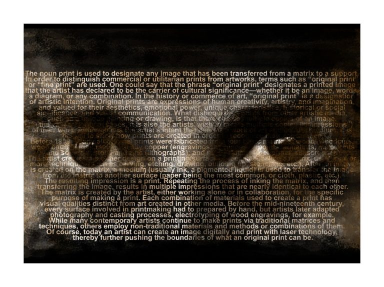 МИРОСЛАВА ЦВЕТКОВИЌ What is an Original Print 2020 дигитален печат 50х70