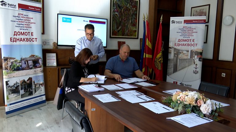 3.Потпишан Меморандум за соработка помеѓу Хабитат Македонија и општината